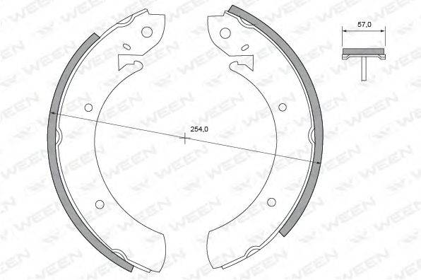 WEEN 1522027 Комплект гальмівних колодок