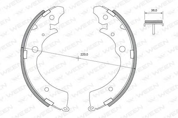WEEN 1522057 Комплект гальмівних колодок