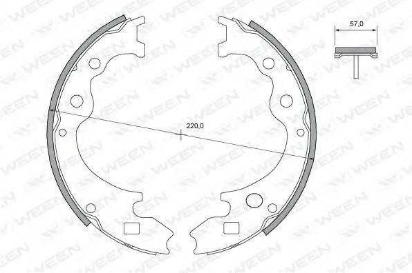WEEN 1522109 Комплект гальмівних колодок