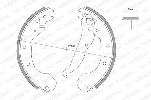 WEEN 1522206 Комплект гальмівних колодок