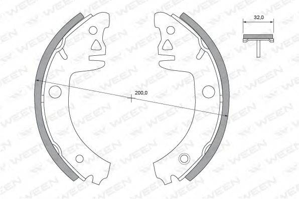 WEEN 1522334 Комплект гальмівних колодок