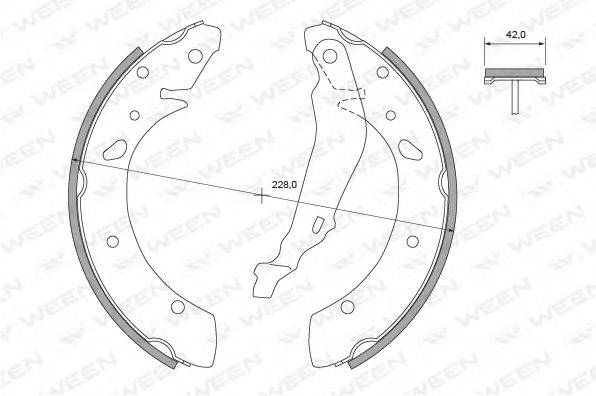 WEEN 1522417 Комплект гальмівних колодок