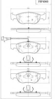 FI.BA FBP4060 Комплект гальмівних колодок, дискове гальмо
