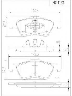 FI.BA FBP4152 Комплект гальмівних колодок, дискове гальмо