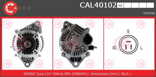 CASCO CAL40102AS Генератор