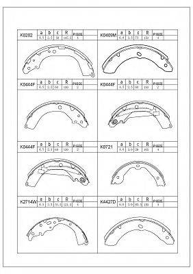 ASIMCO K0202 Комплект гальмівних колодок