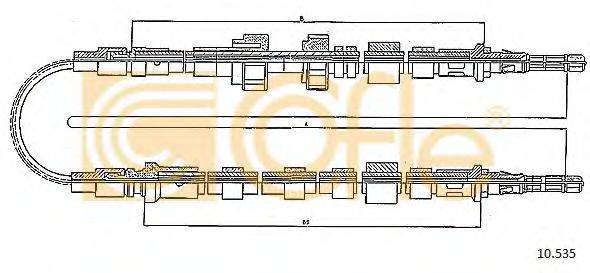 COFLE 10535 Трос, стоянкова гальмівна система