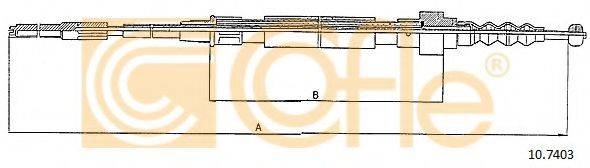 COFLE 107403 Трос, стоянкова гальмівна система