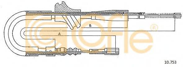 COFLE 10753 Трос, стоянкова гальмівна система