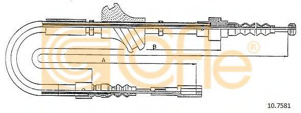 COFLE 107581 Трос, стоянкова гальмівна система