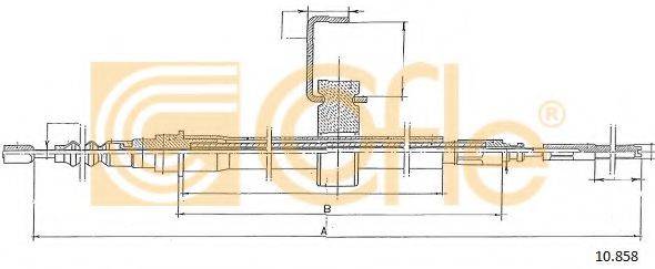 COFLE 10858 Трос, стоянкова гальмівна система