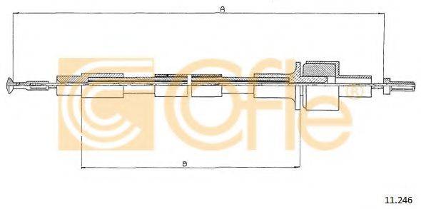 COFLE 11246 Трос, управління зчепленням