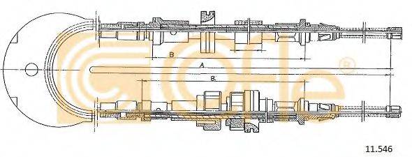 COFLE 11546 Трос, стоянкова гальмівна система