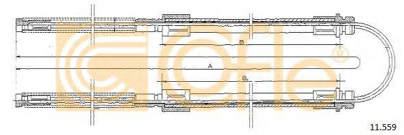 COFLE 11559 Трос, стоянкова гальмівна система