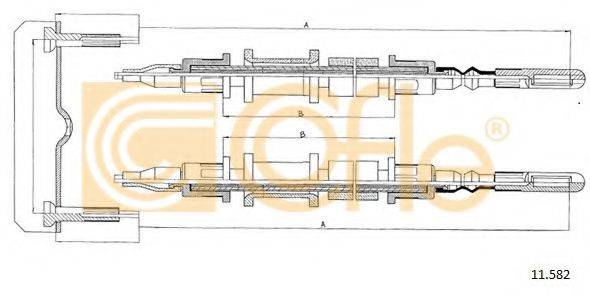 COFLE 11582 Трос, стоянкова гальмівна система