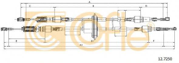 COFLE 127250 Трос, ступінчаста коробка передач