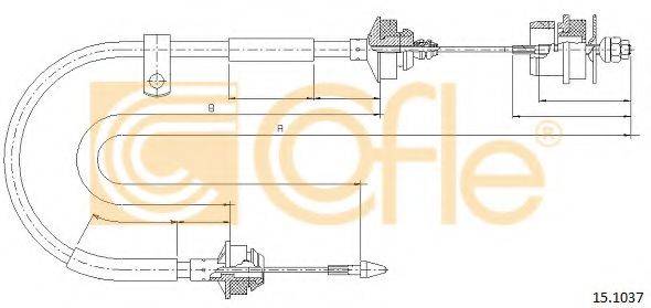 COFLE 151037 Трос, управління зчепленням