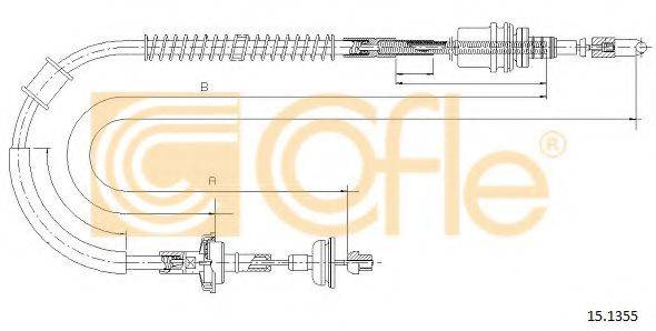 COFLE 151355 Трос, управління зчепленням