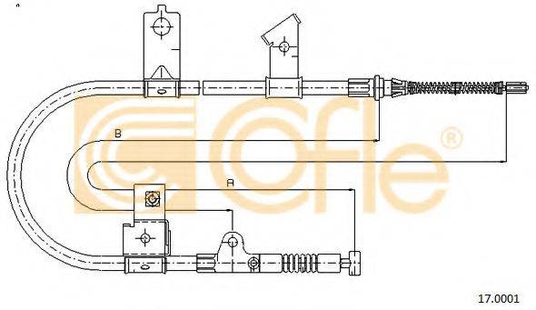 COFLE 170001 Трос, стоянкова гальмівна система