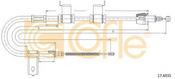 COFLE 176035 Трос, стоянкова гальмівна система