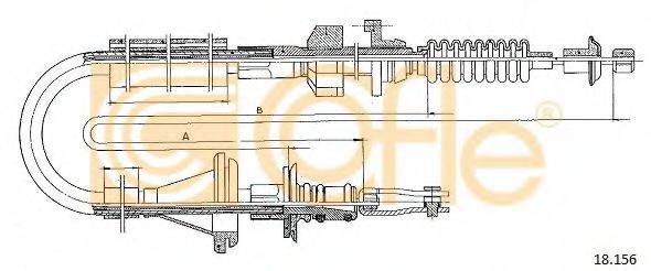 COFLE 18156 Трос, управління зчепленням