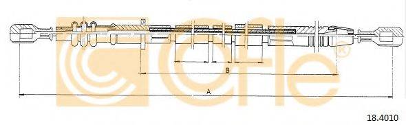 COFLE 184010 Трос, управління зчепленням