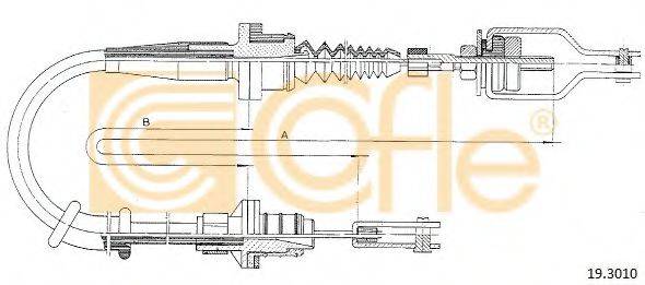 COFLE 193010 Трос, управління зчепленням