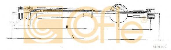 COFLE S03033 Трос спідометра