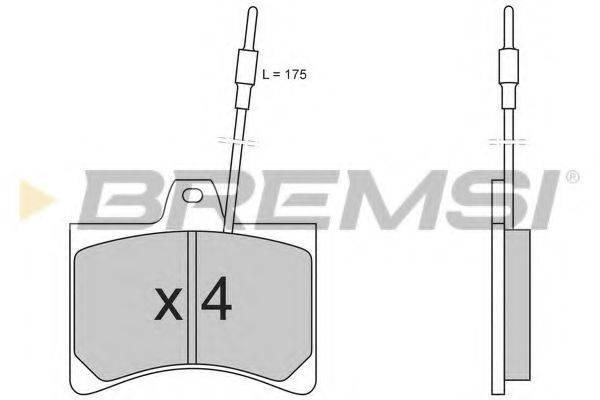 BREMSI BP2148 Комплект гальмівних колодок, дискове гальмо