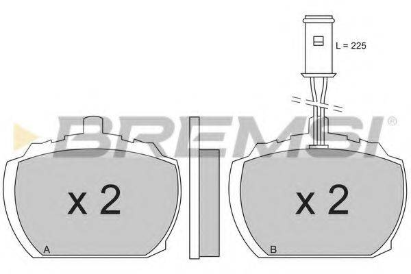 BREMSI BP2207 Комплект гальмівних колодок, дискове гальмо