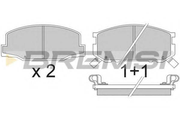 BREMSI BP2272 Комплект гальмівних колодок, дискове гальмо