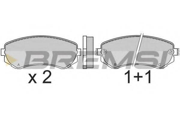 BREMSI BP2473 Комплект гальмівних колодок, дискове гальмо