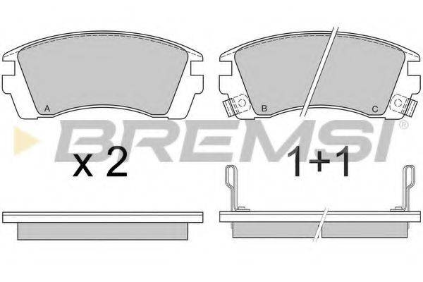 BREMSI BP2575 Комплект гальмівних колодок, дискове гальмо