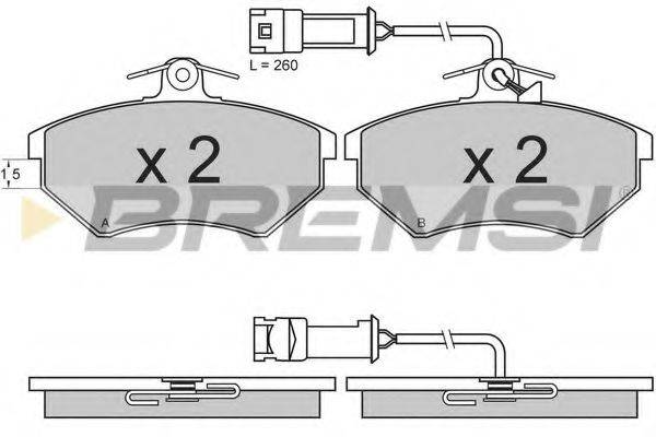 BREMSI BP2643 Комплект гальмівних колодок, дискове гальмо