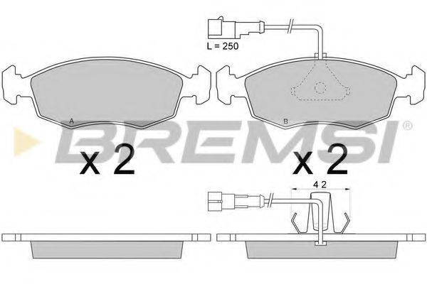 BREMSI BP2669 Комплект гальмівних колодок, дискове гальмо