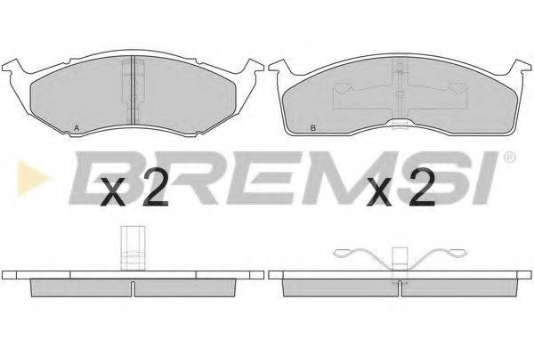 BREMSI BP2841 Комплект гальмівних колодок, дискове гальмо