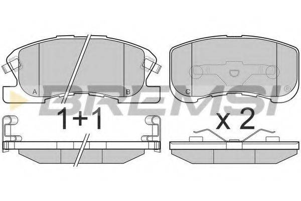 BREMSI BP3018 Комплект гальмівних колодок, дискове гальмо