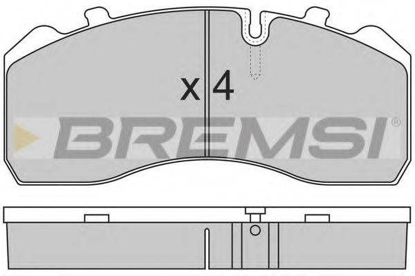 BREMSI 29096 Комплект гальмівних колодок, дискове гальмо