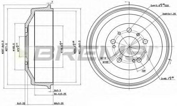 BREMSI DR5261 Гальмівний барабан