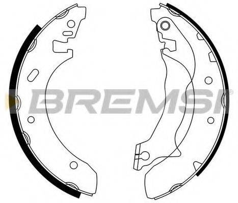 BREMSI GF0228 Комплект гальмівних колодок