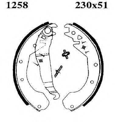 BSF 01258 Комплект гальмівних колодок