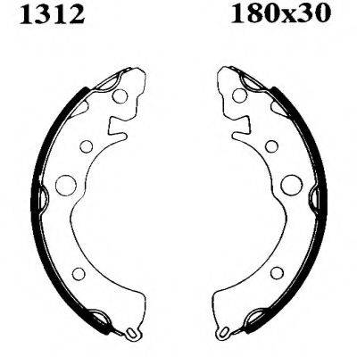 BSF 01312 Комплект гальмівних колодок