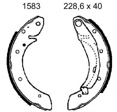 BSF 01583 Комплект гальмівних колодок