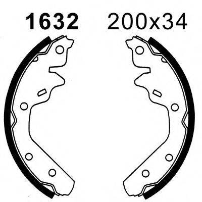 BSF 01632 Комплект гальмівних колодок