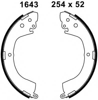 BSF 01643 Комплект гальмівних колодок