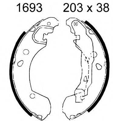 BSF 01693 Комплект гальмівних колодок