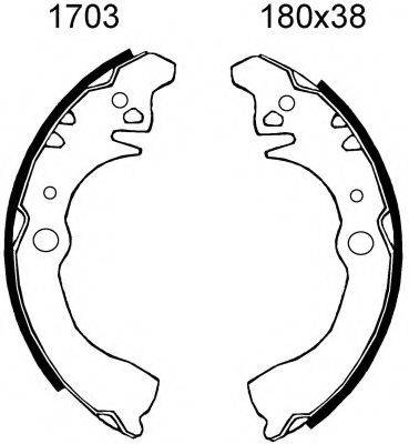 BSF 01703 Комплект гальмівних колодок