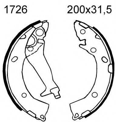 BSF 01726 Комплект гальмівних колодок