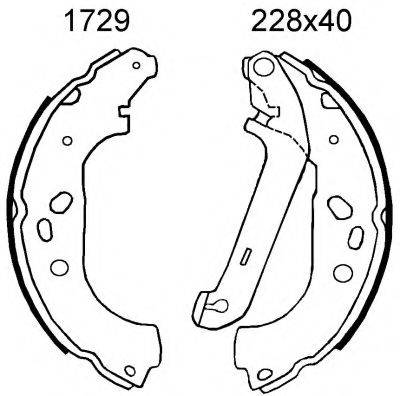 BSF 06488 Комплект гальмівних колодок