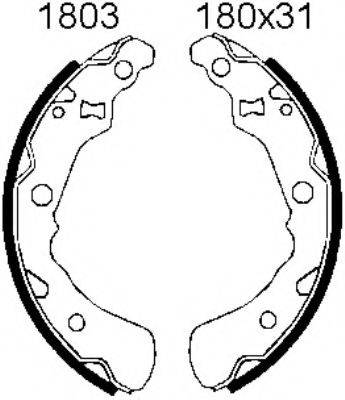 BSF 01803 Комплект гальмівних колодок